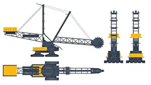 Dump Prints: Isometric Bucket-wheel excavator