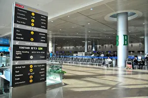 Airlines Prints: Israel, Ben-Gurion international Airport, Terminal 3, Arrival hall