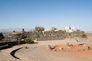 Israel, The Golan Heights, Abandoned military outpost on Mount Bental Now a war memorial site