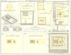 Tabernacle Prints: ISRAEL: Tabernacle Tent Temple Esh-Sherif Solomon Zerubbabel Herod, 1900 map