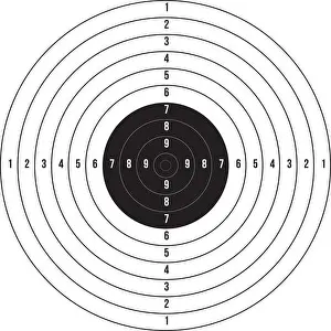 Handgun Prints: ISSF 10 meter air pistol. Olympic shooting archery target printable