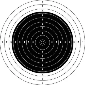 Pistol Prints: ISSF 50 meter rifle prone. Olympic shooting archery target printable