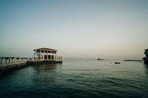 ISTANBUL, TURKEY - OCTOBER 22, 2023 Historical Moda Pier. High quality photo