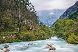 Friuli Venezia Giulia Prints: Italian mountain creek after an heavy rainfall