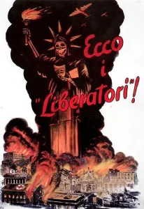 Forties Prints: Italian World War II poster. Caption reads Ecco i Liberatori ('Here are the liberators`)