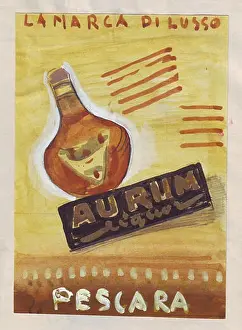 Distillery Prints: Italiano: Distilleria Aurum, manifesto pubblicitario