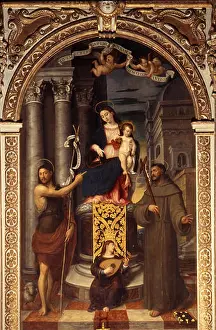 Faith Prints: Italiano: Francesco Beccaruzzi - Vergine in trono tra i SS