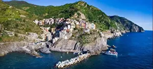 La Spezia Prints: Italy, Cinque terre famous national park of traditional fishing villages