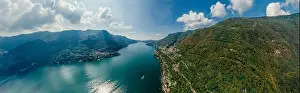 Bellagio Italy Prints: Italy Como Lake drone Air 360 vr virtual reality drone panorama