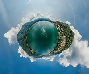 Como Lake Prints: Italy Como Lake drone Air 360 vr virtual reality drone panorama