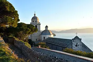 Northern Italy Prints: Italy, Liguria, Cinque Terre, Cinque Terre National Park listed as World Heritage Site by UNESCO