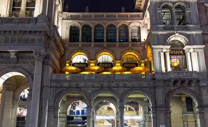 Nocturne Prints: Italy, Lombardy, Milan, Galleria Vittorio Emanuele II, Terrazza Aperol