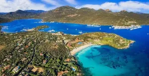 Costa Smeralda Prints: Italy summer holidyas. Sardegna island - stunning Emerald coast (costa smeralda) with beautiful beaches