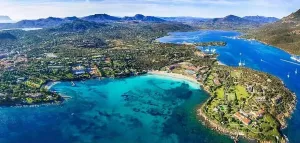 Costa Smeralda Prints: Italy summer holidyas. Sardegna island - stunning Emerald coast (costa smeralda) with beautiful beaches