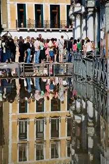 Vacationers Prints: ITALY Veneto Venice Aqua Alta High Water flooding in St Mark's Square