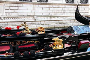 Polished Prints: Italy. Venice. Details of typical venitian gondolas