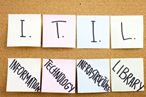Infographics Prints: ITIL, Information technology infrastructure library sticky notes