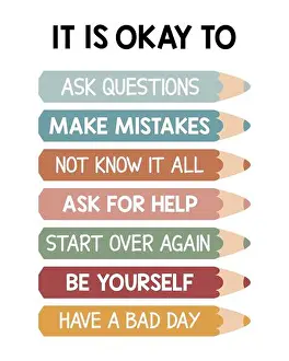 Self Expression Prints: It's okay to not be okay poster