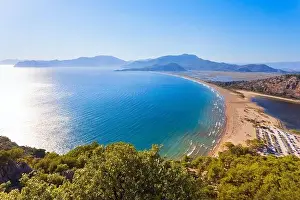 Holiday Lake Prints: Iztuzu or Turtle beach aerial panoramic view near Dalyan