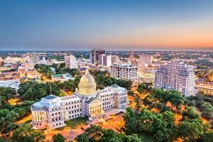 Images Dated 24th May 2016: Jackson, Mississippi, USA cityscape at dusk