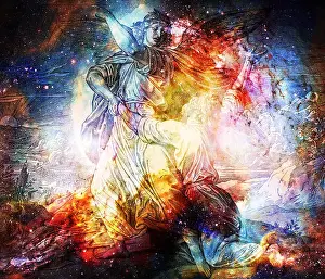 Afterlife Prints: Jacob wrestling with the angel of god