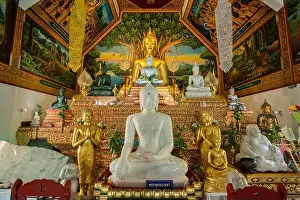 Chiang Mai Prints: The jade buddha at the Wat Ou Sai Kham in the city of Chiang Mai at north Thailand