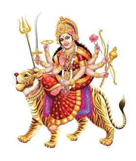 Jai Mata Di, Goddess Durga Stock Photography from a printing house