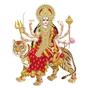 Navratri Prints: Jai Mata Di, Goddess Durga Stock Photography from a printing house