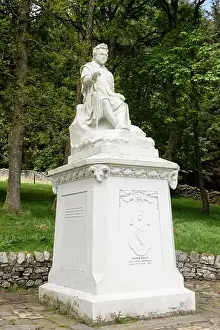 James Hogg Monument The Ettrick Shepherd poet at St Mary's Loch in Upper Yarrow Valley near Selkirk Scottish Borders