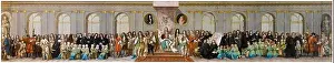 Gouache Prints: James II Receiving the Mathematical Scholars of Christ's Hospital