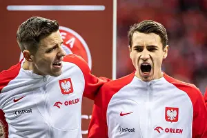 Football Match Prints: Jan Bednarek (L) and Jakub Kiwior (R)