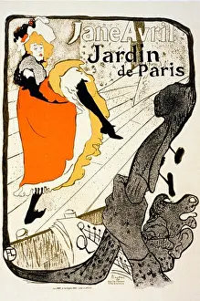 Jane Avril at the Jardin de Paris, 1893. Artist: Henri de Toulouse-Lautrec