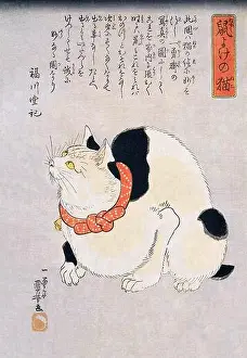 Woodblock Prints: Japan: Cat to Keep Mice Away