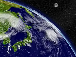 Kyushu Prints: Japan on planet Earth viewed from space