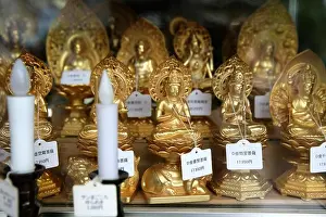 Specialized Prints: Japan, Tokyo: Shop in Kappabashi, specialized on religious articles