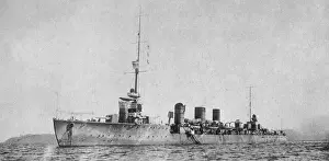 Asset Prints: The Japanese cruiser Tenryu, a light cruiser commissioned by the Imperial Japanese Navy in 1919