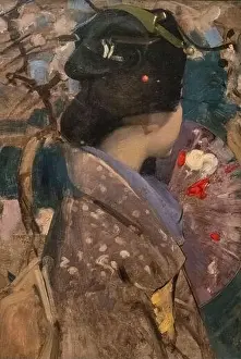Japanese Lady with a fan by George Henry