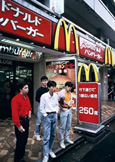 Youths Prints: japanese signs at a mcdonalds in tokyo