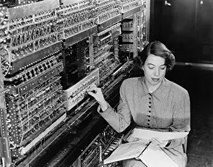Switch Prints: Jean F. Hall with AVIDAC, 1953