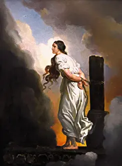Jeanne d'Arc sur le bucher - Joan of Arc at the stake1822 Alexandre Evariste Fragonard 1780-1850 France French