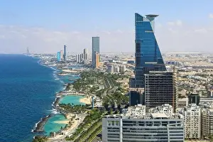 Red Sea Prints: Jeddah skyline - Arial View - Jeddah city Saudi Arabia
