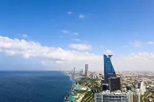 Red Sea Prints: Jeddah skyline - Arial View - Jeddah city Saudi Arabia
