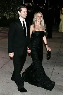 Vanity Prints: JENNIFER MEYER & TOBEY MAGUIRE VANITY FAIR PARTY 2007 MORTONS HOLLYWOOD LOS ANGELES USA 25 February 2007