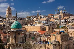 Jerusalem. Cityscape image of christian quarter of old town Jerusalem, Israel during sunny day