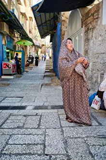 Face To Face Prints: Jerusalem Israel. Portrait of a woman from Palestine