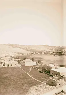 1898 Prints: Jerusalem view from St. George's Cathedral 1898, Israel