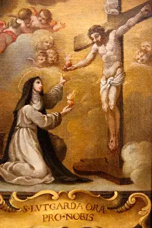 Exchanging Prints: Jesus Christ and Lutgarde de Tongres exchanging hearts