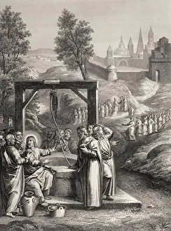 Jesus Christus Prints: Jesus talks with a Samaritan woman
