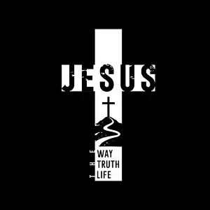 Truth Prints: Jesus — The Way, the Truth, the Life — christian t-shirt design with Calvary