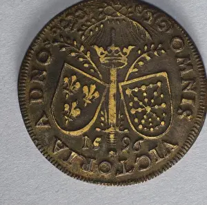 16th Prints: A jeton, a token coin, of the kings and queens of France
